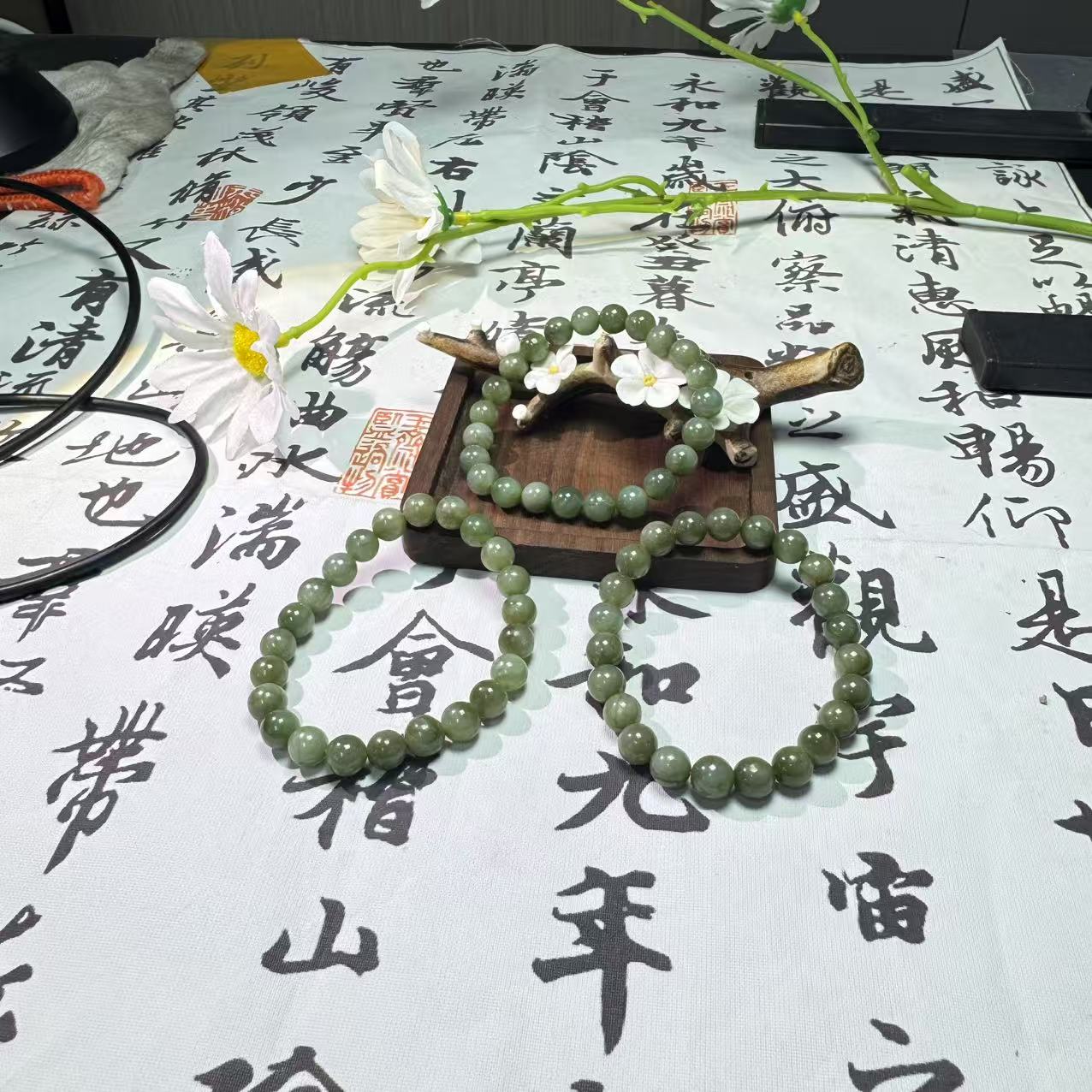 天然和田玉手串 拍一发一多样性发其一 1010027
