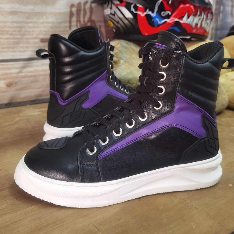 牛皮透气摩托机车鞋 户外休闲骑行鞋 时尚百搭潮鞋城市通勤骑行鞋