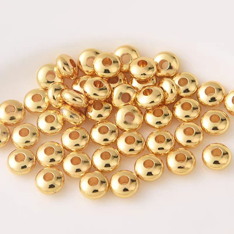 18K 卡4mm 算盘珠DIY配件（拍10赠1）