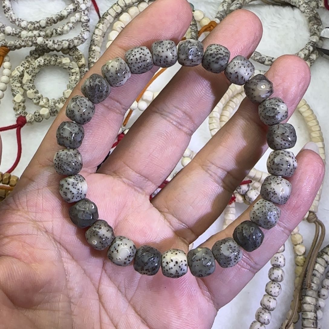 星月菩提吊坠9改纯手工无相单圈黑冰