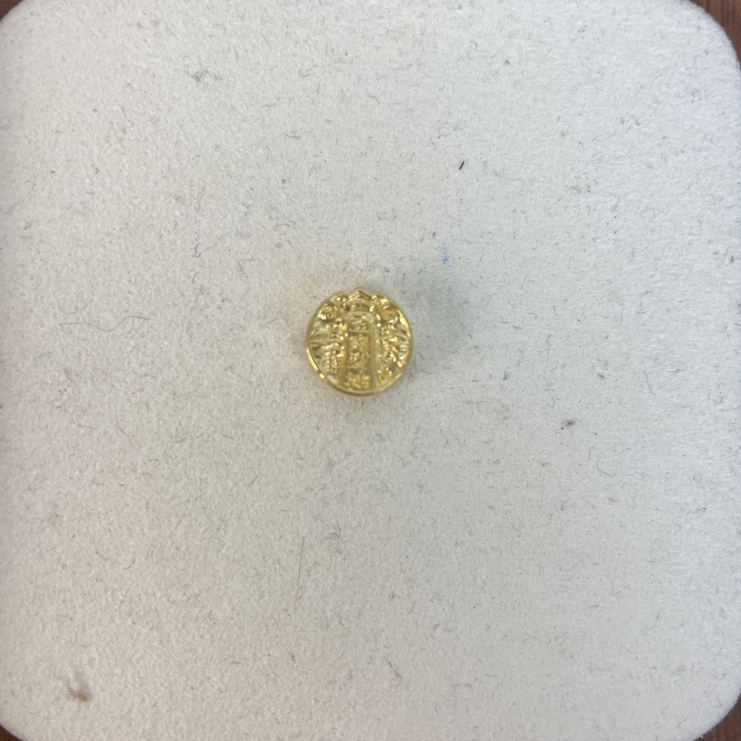 0.3g五路财神足金999先鉴定后发货黄金配件