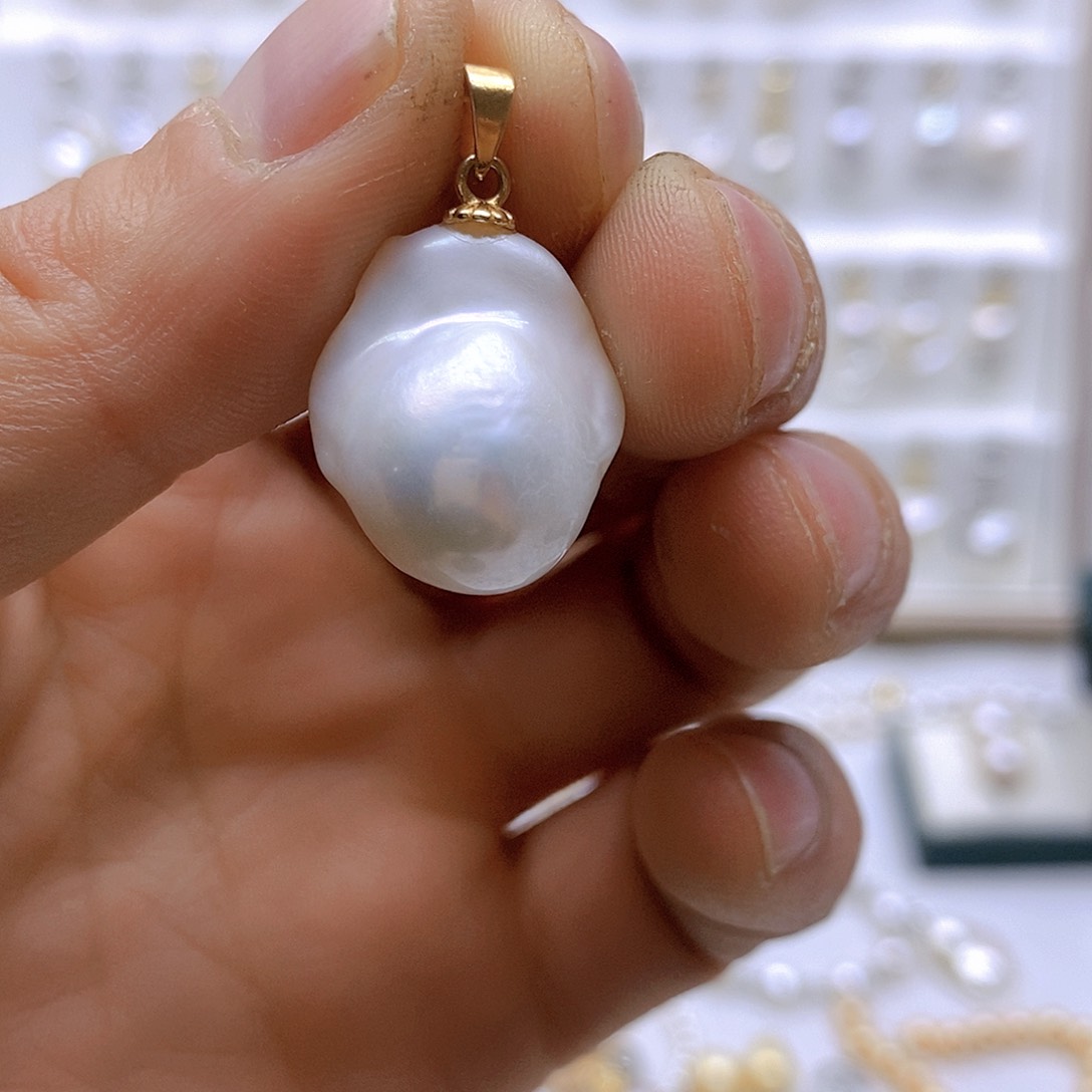 淡水珍珠颈饰银S925镶嵌