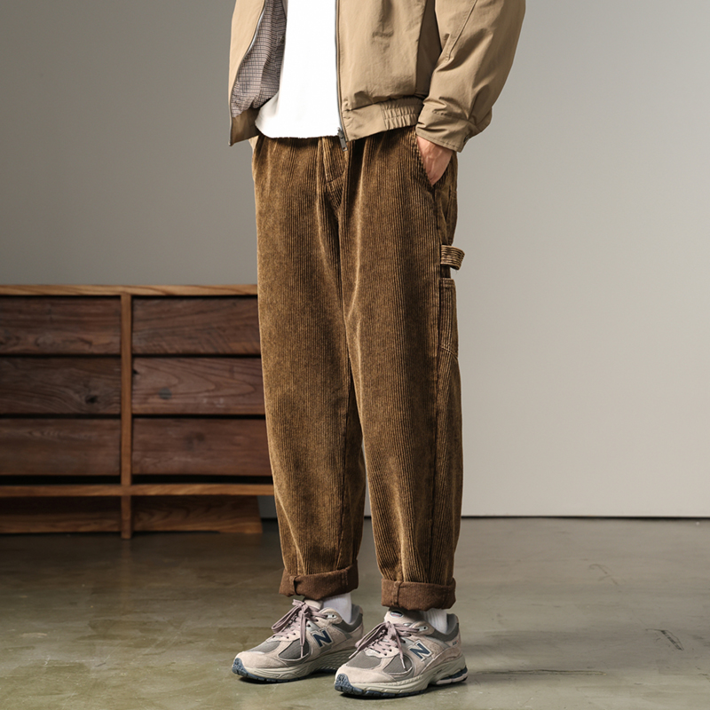 复古洗水灯芯绒棉质百搭休闲裤