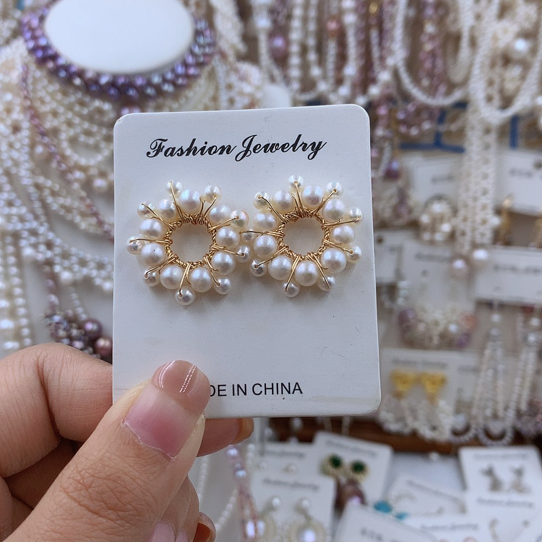 项链银S925镶嵌淡水珍珠