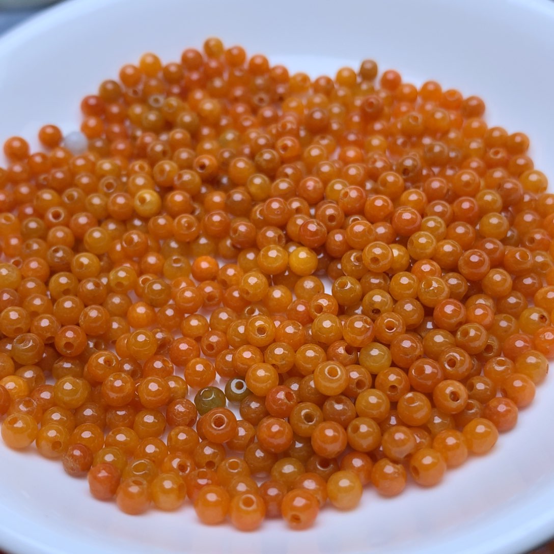 【闪购商品】翡翠手链未镶嵌卡3.5冰红100个