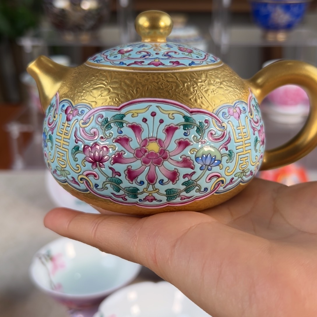 平纯手工手绘 高端茶器