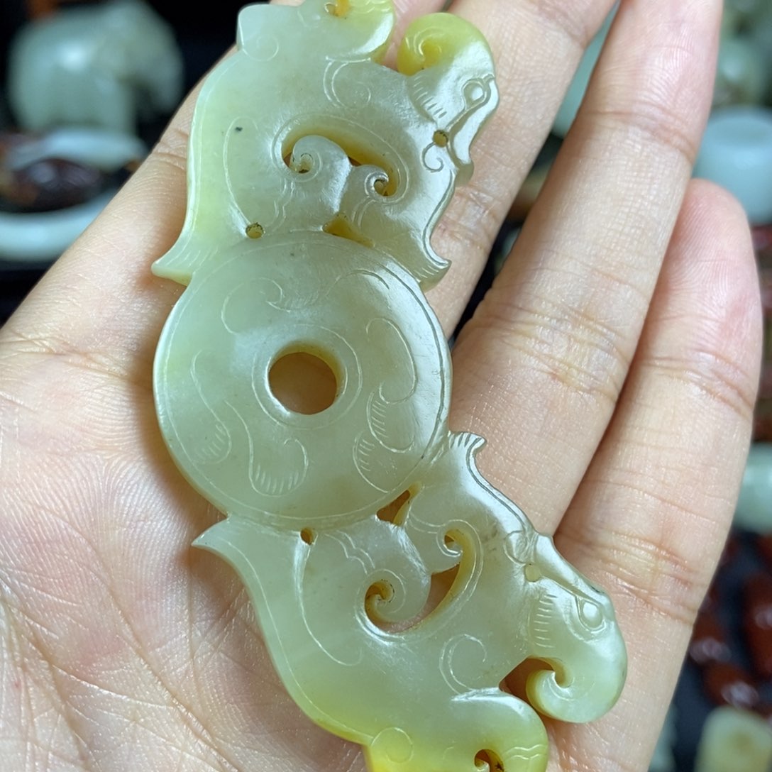 和田玉未镶嵌挂件阿****理