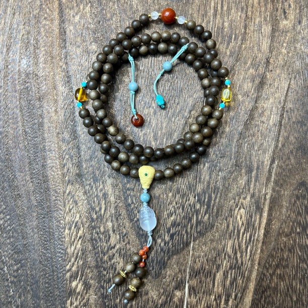 1182-沉沉檀木多圈手串6mm