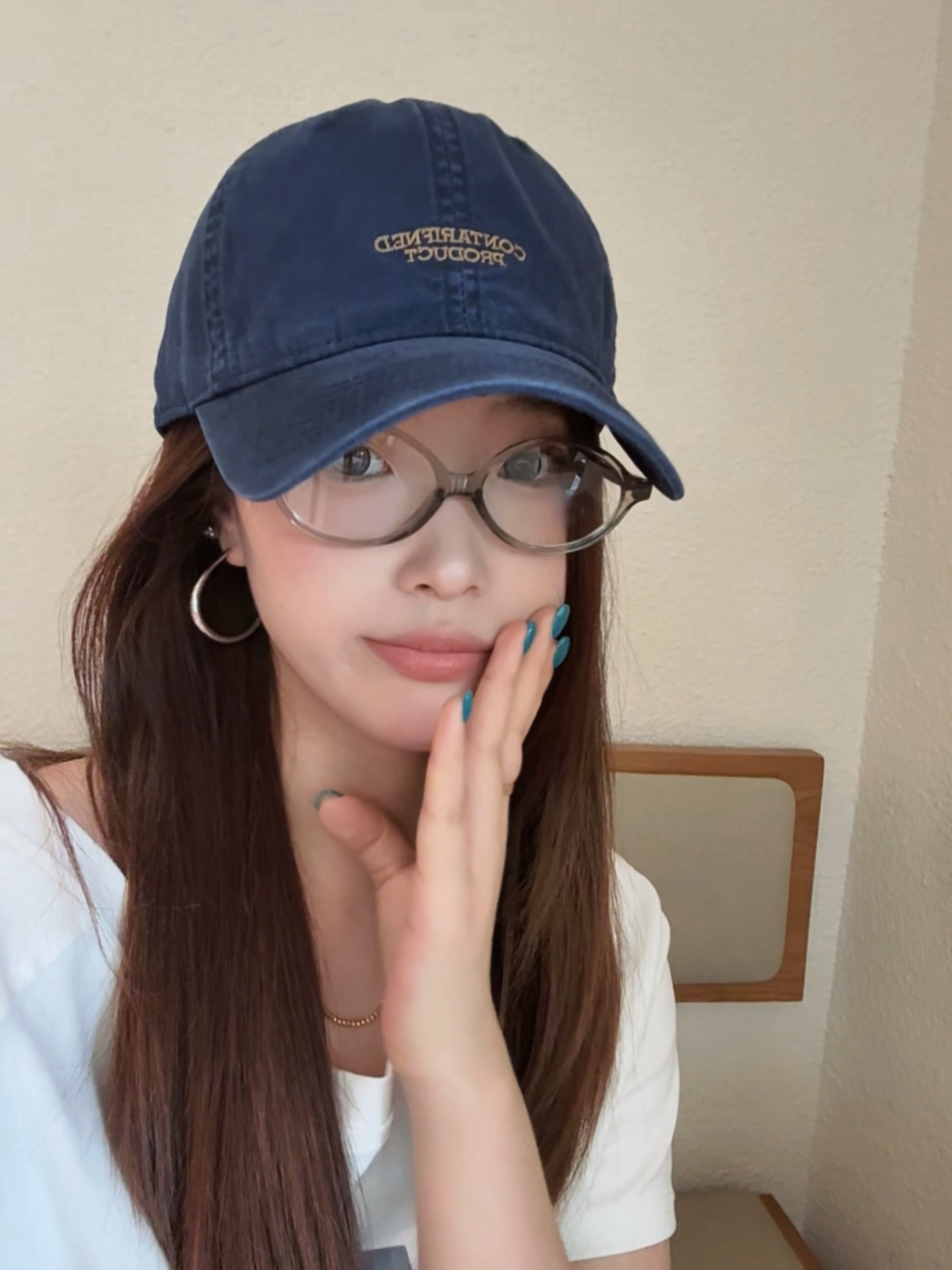 iiu'k韩版简约字母棒球帽百搭复古做旧大头围显脸小纯棉透气女男