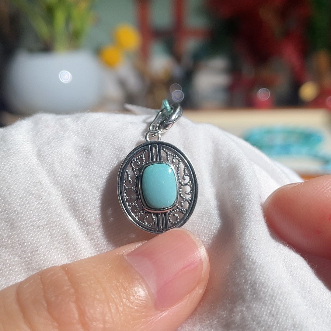 绿松石配饰银S925镶嵌