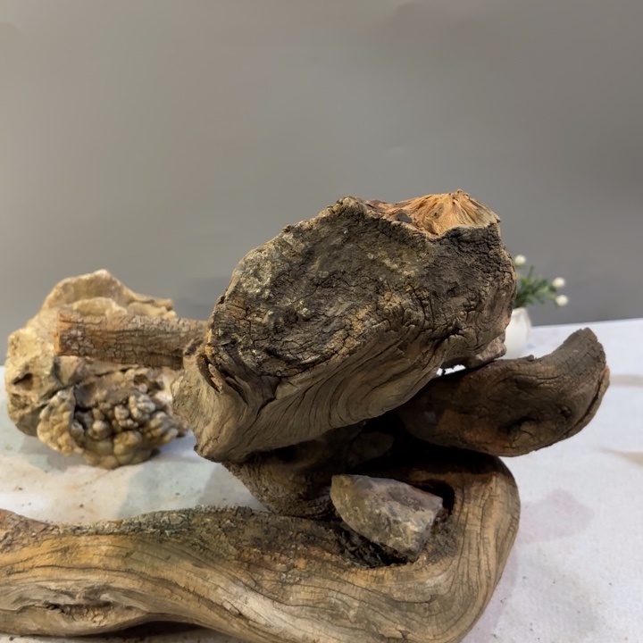 欢***好崖柏高油抱石雕刻料