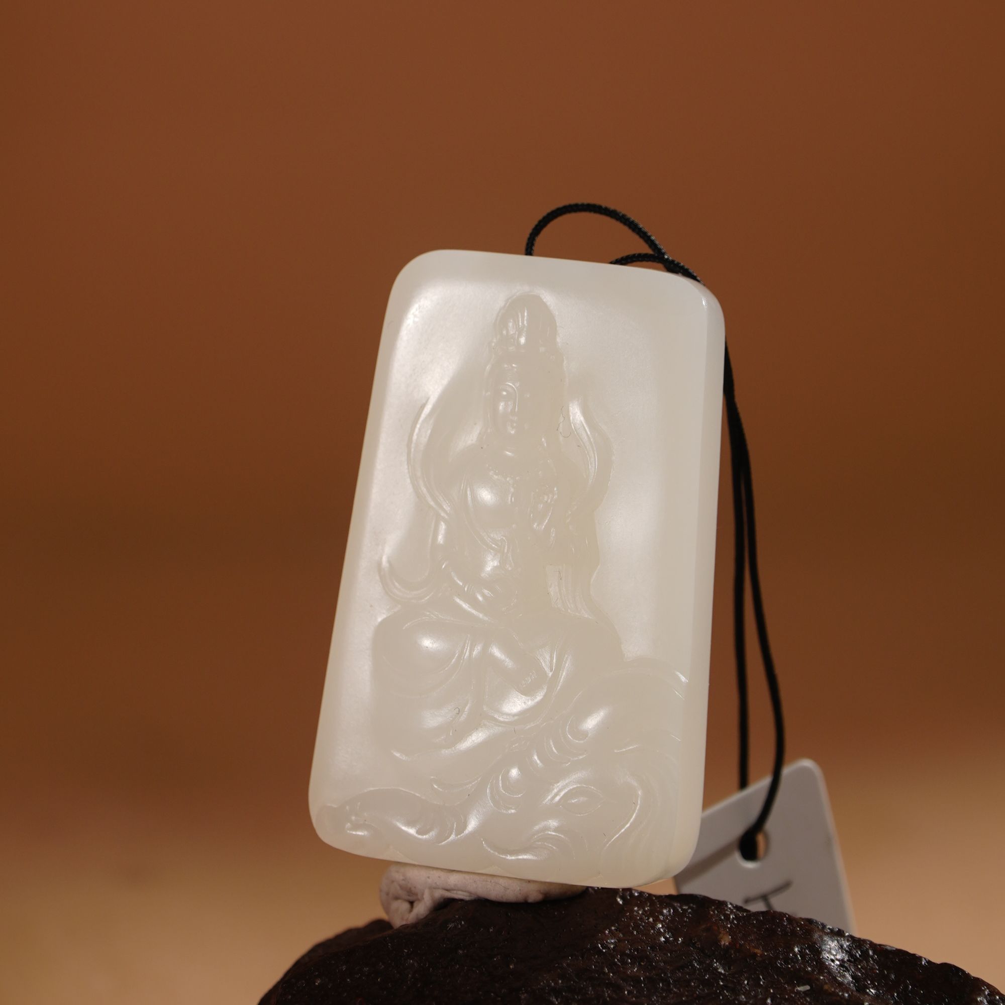 HA00503和田玉普贤菩萨吊坠