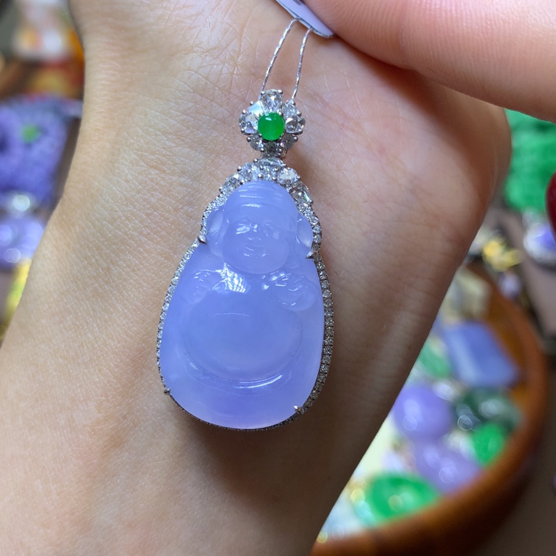 【闪购商品】翡翠颈饰18K金镶嵌翡翠