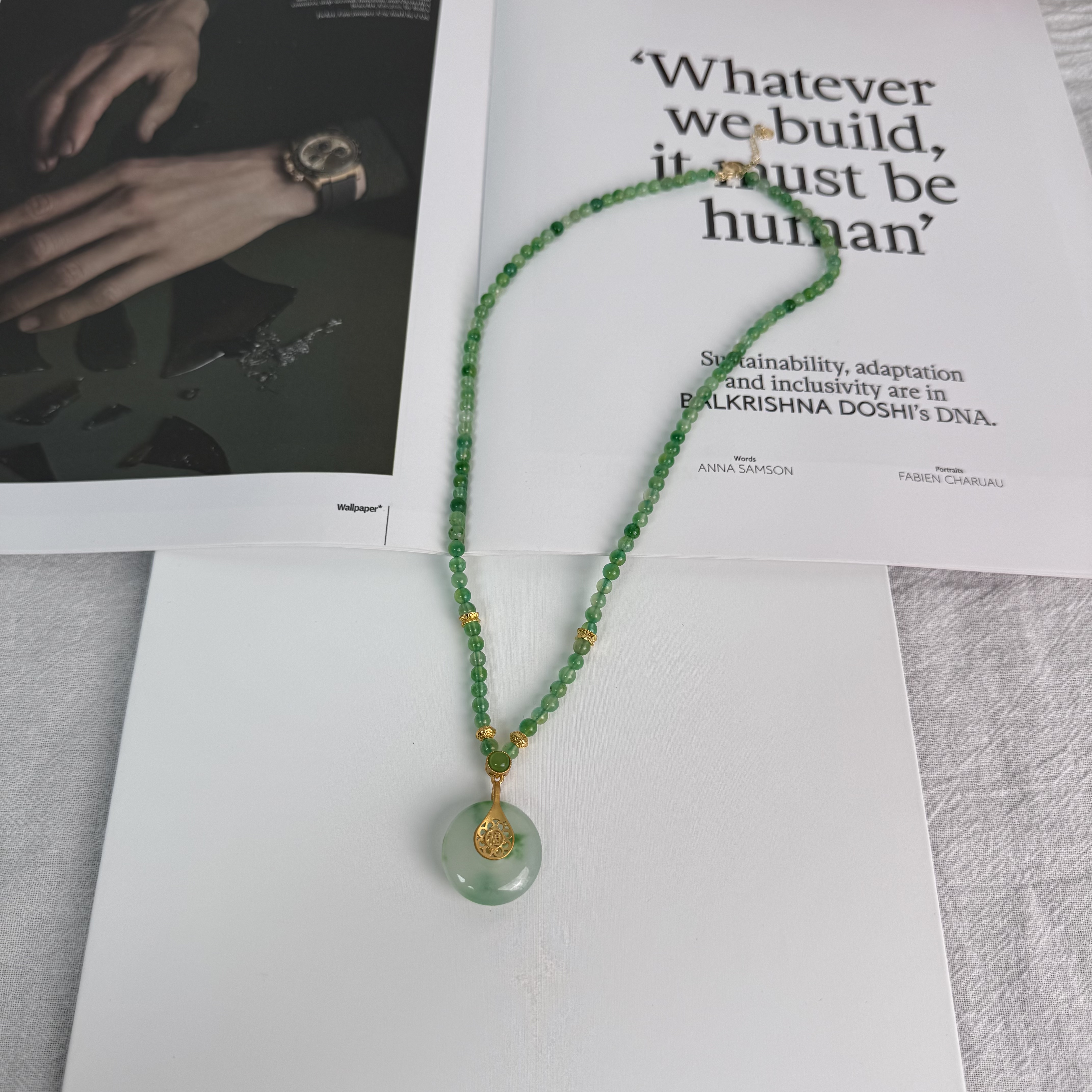 高定珠宝翡翠飘花项链XM2734S938