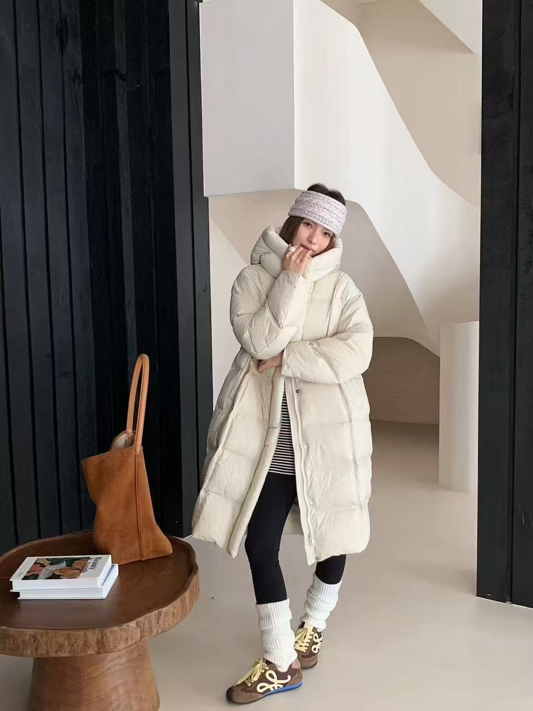 韩系长款冬季加厚泡芙云朵超好看90鹅系列