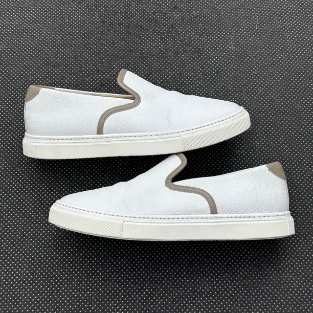 95新 Hermes/爱马仕 40码 26cm 爱马仕 白色 一脚蹬 板鞋