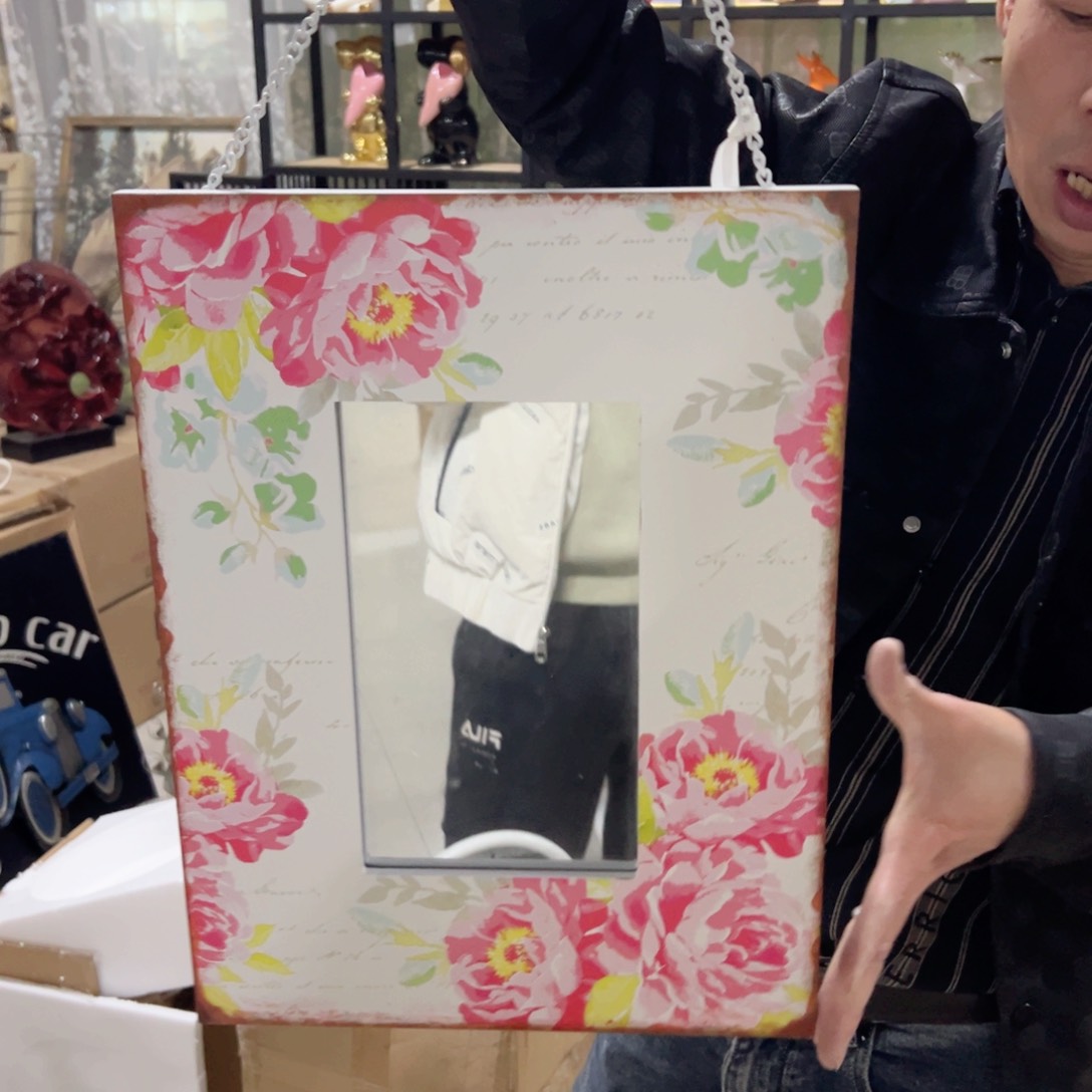 红陶红陶红陶红陶实木镜子