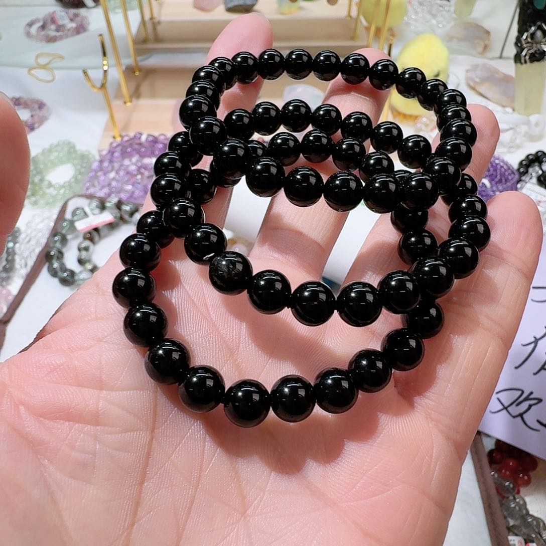 水晶手链未镶嵌黑曜石