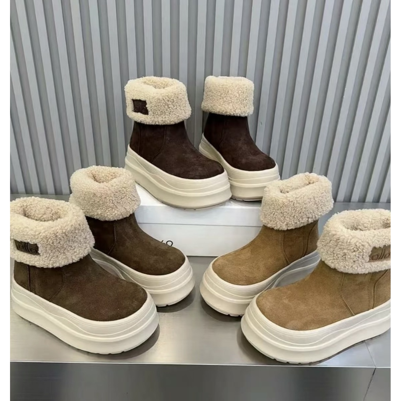 厚底雪地靴女2025新款冬季加绒加厚保暖棉鞋增高马丁靴