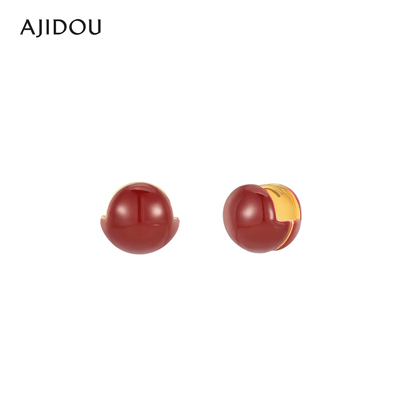 合金莫桑石耳饰 AJIDOU阿吉豆简约耳钉女休闲气质时尚耳环耳圈耳