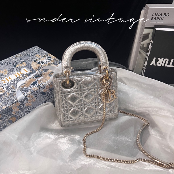 95新 DIOR/迪奥 Dior爆裂纹3格戴妃