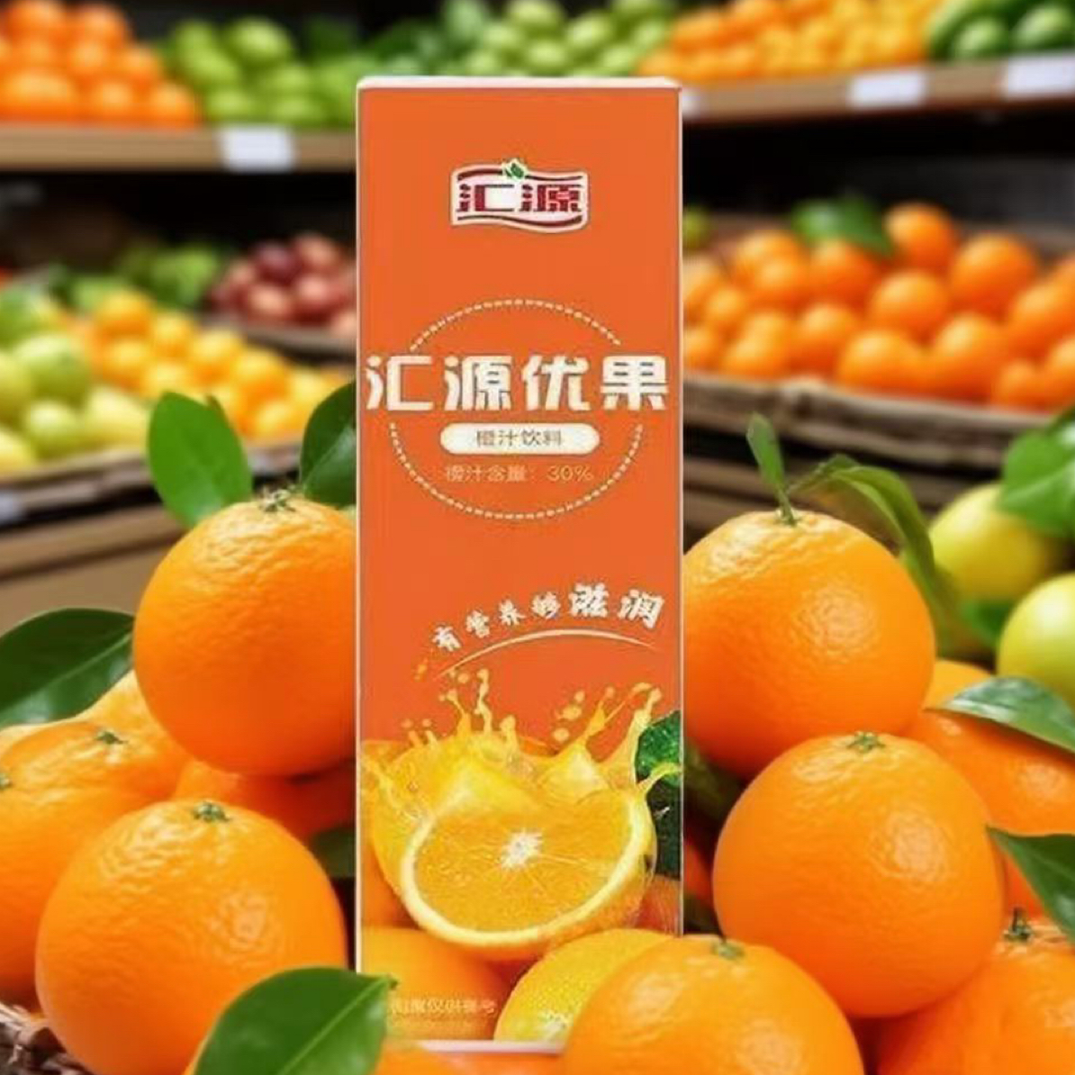 【1.5L*6】汇源优果橙子口味大瓶更过瘾