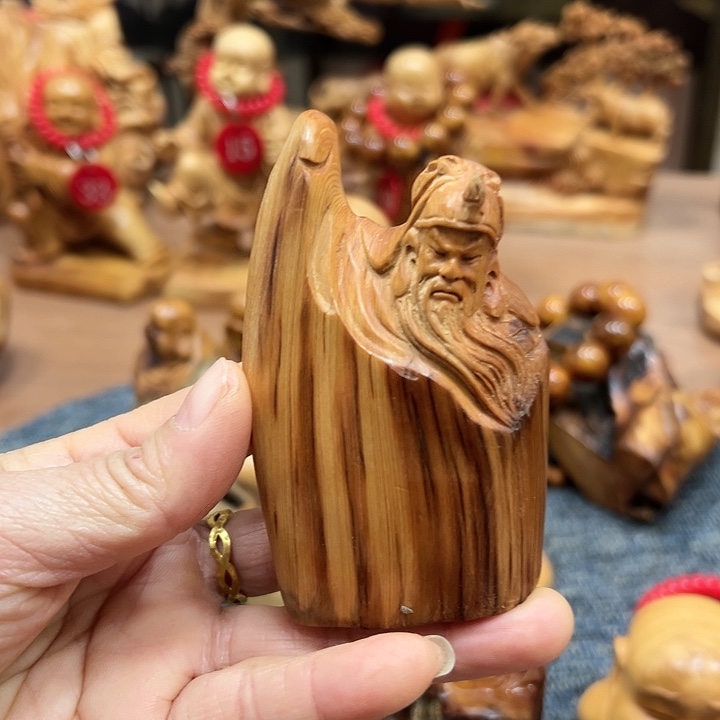 柏木太行崖柏手把摆件