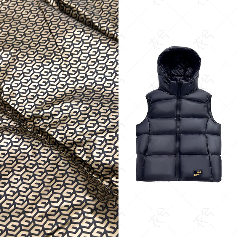 （高端时尚鹅绒马甲）B17秋冬情侣款户外气质亮面连帽保暖羽绒马甲G