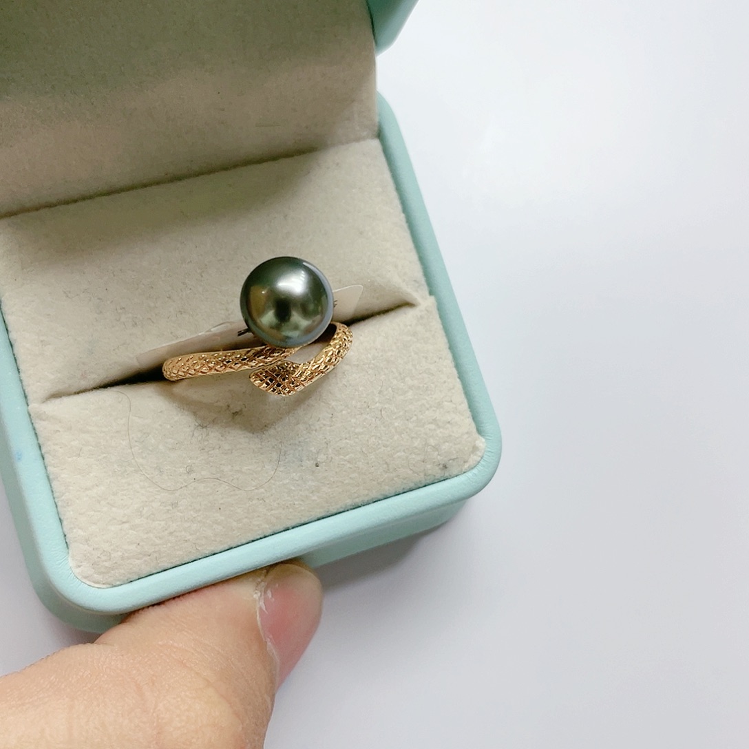 海水珍珠戒指银S925镶嵌