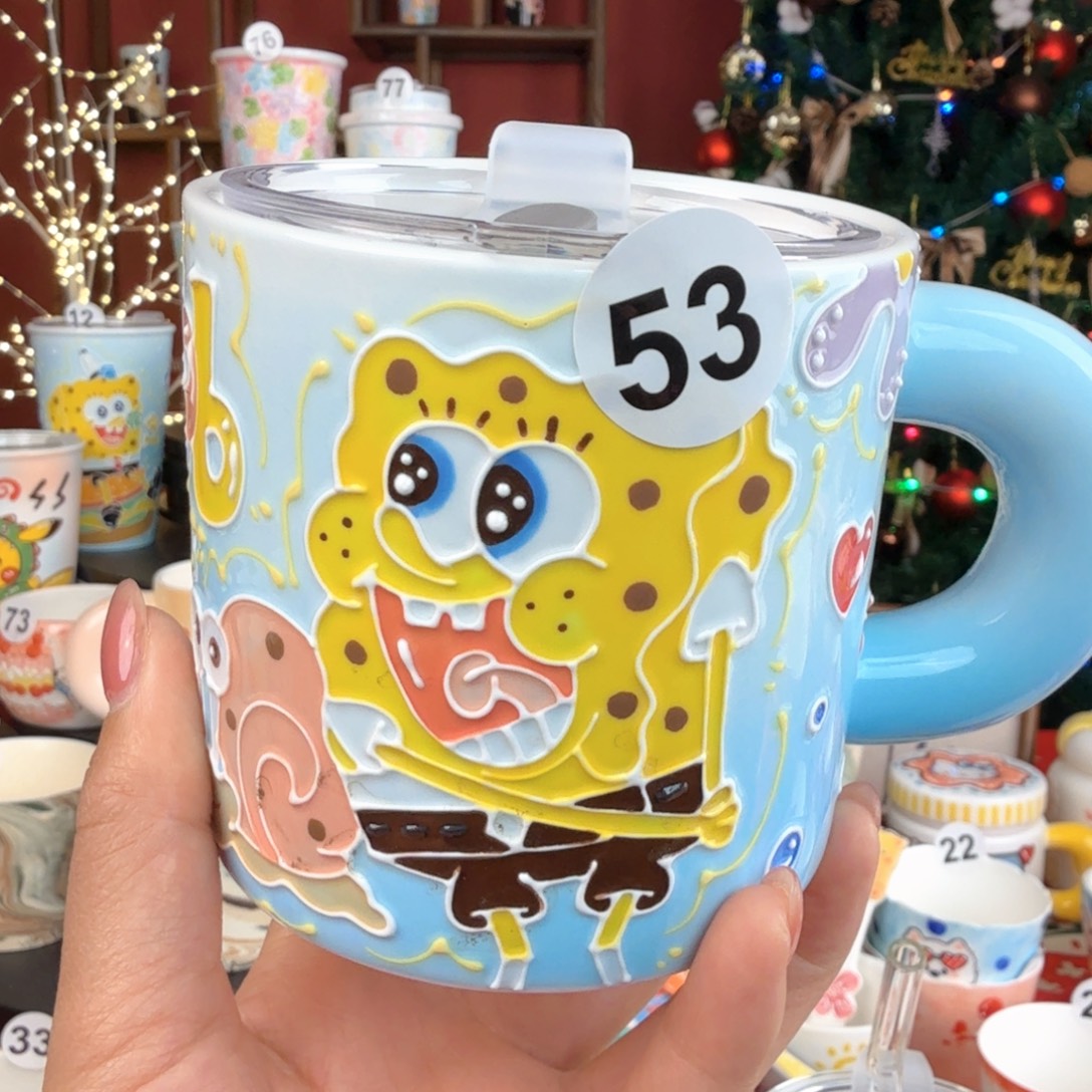 W***婉陶景德镇手绘高温釉下彩