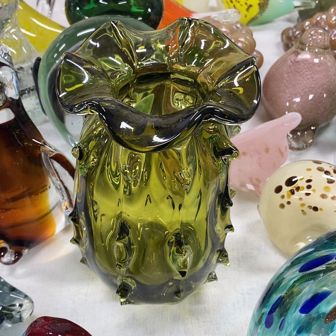 琉璃橄榄绿琉璃摆件家居花瓶19