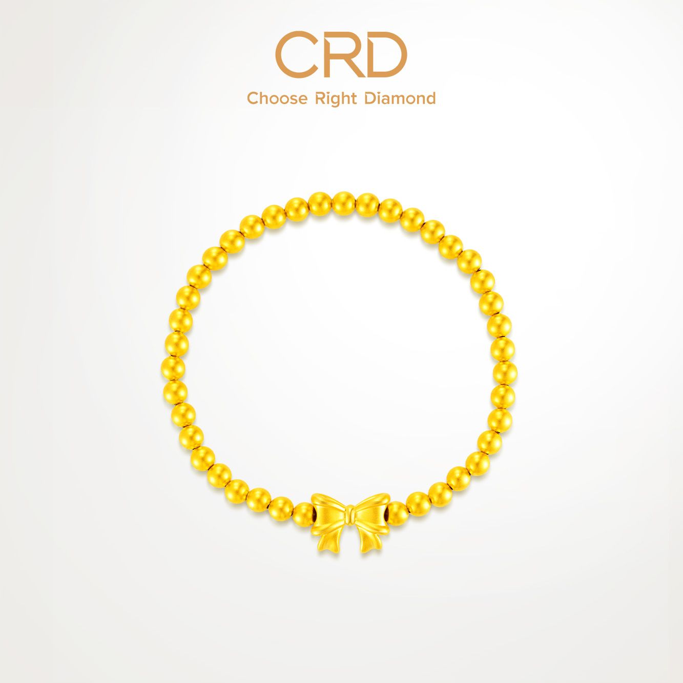 CRD克徕帝蝴蝶结黄金手链在逃公主足金5D硬金工艺送女友