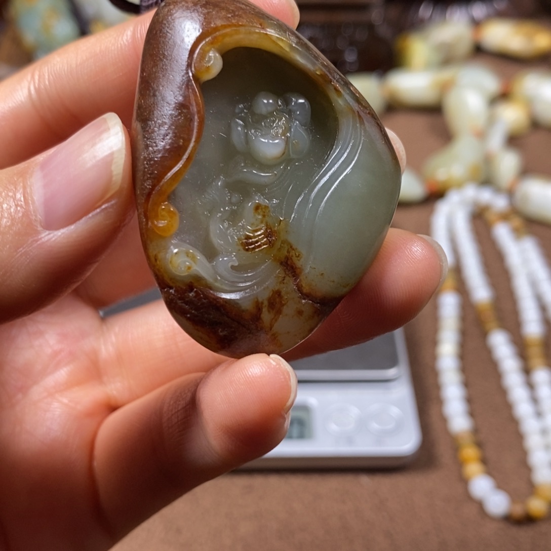 和田玉未镶嵌挂件