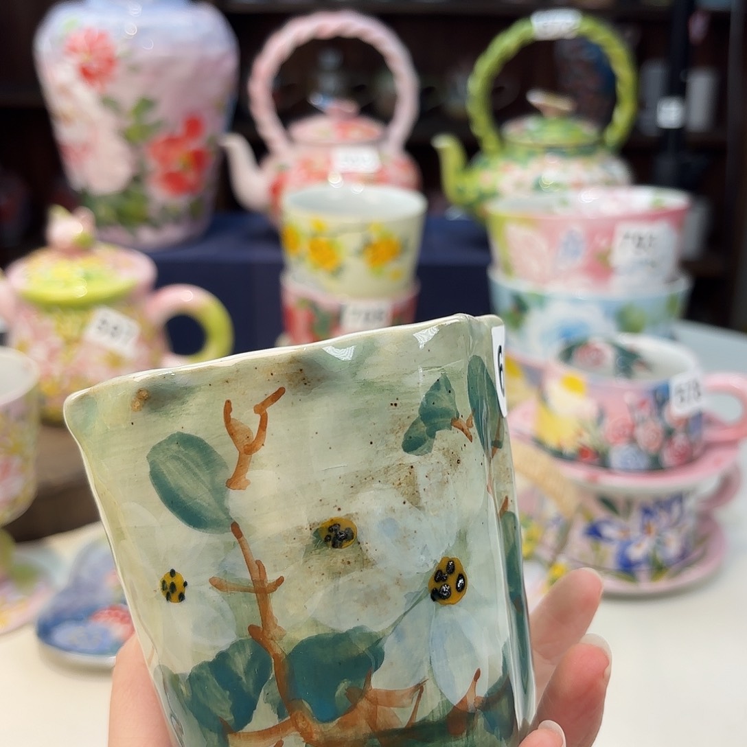 瓷片景德镇手绘高温釉下彩陶瓷茶具 