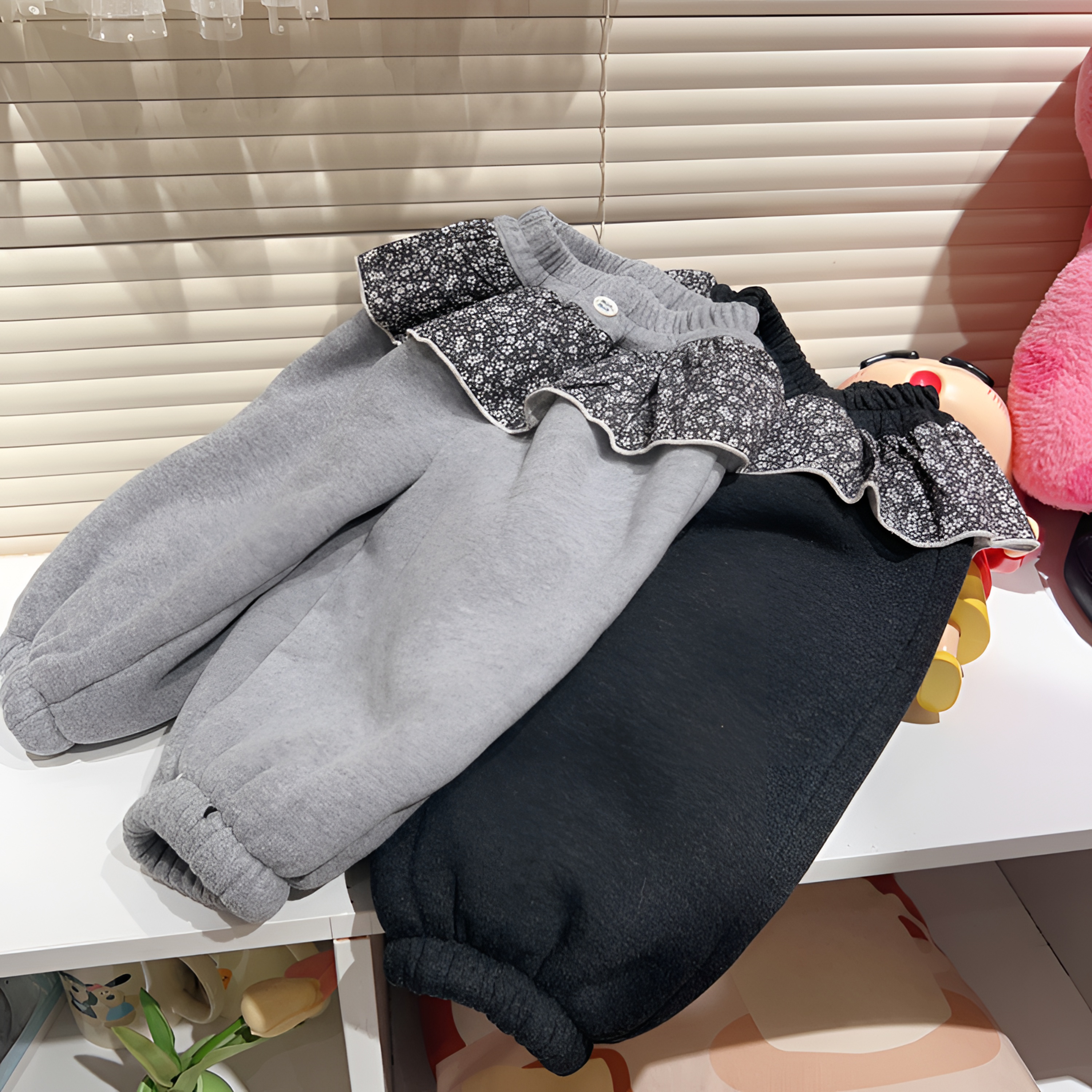 冬季小童女韩版松紧带卫裤秋季百搭