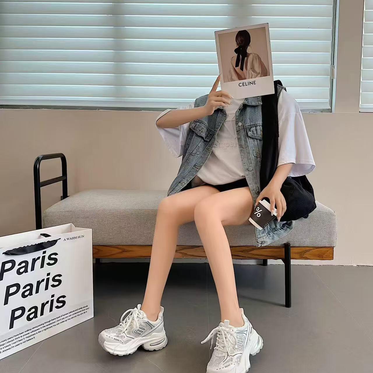 W155301新款英伦风防滑耐磨舒适透气百搭外穿韩版简约网红老爹鞋