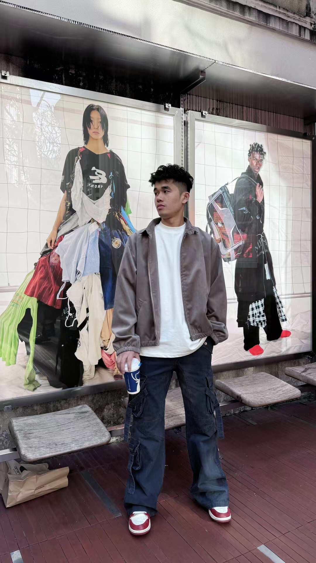 夹克外套复古男装外套美式高街短款外套