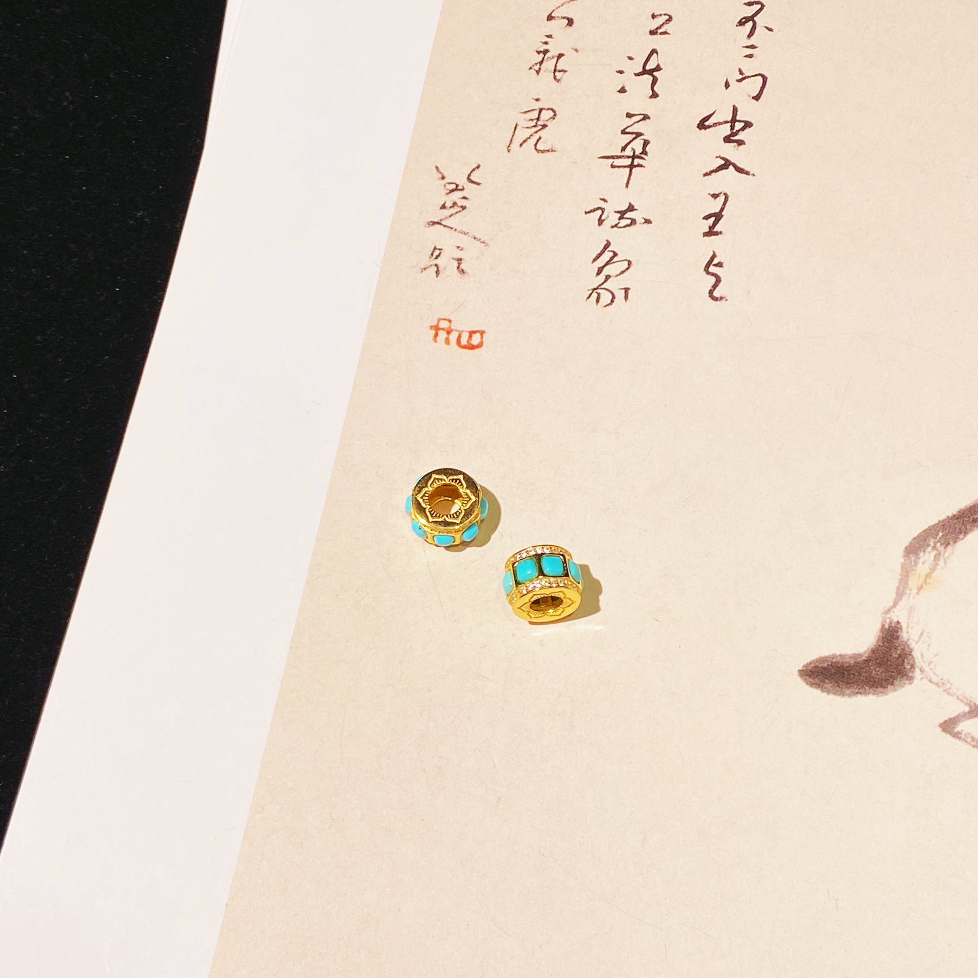 【云上雅岚】小蓝豆丨C10760-S925绿松吊坠-7×12mm-多样性发一件