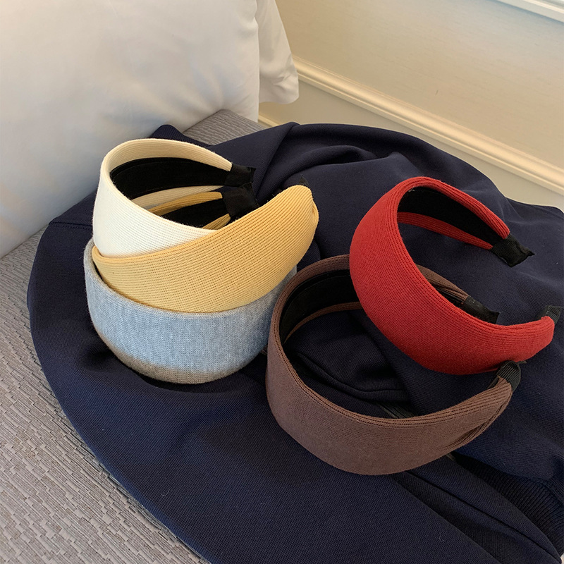 复古纯色质感宽边发箍新年氛围感显白发箍外出头饰简约发饰