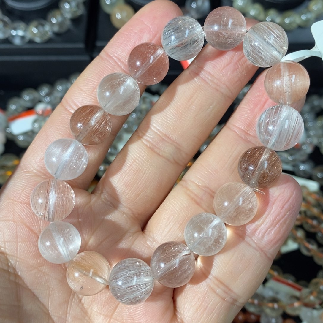 未镶嵌手链水晶卡12m➕，钢丝彩兔毛