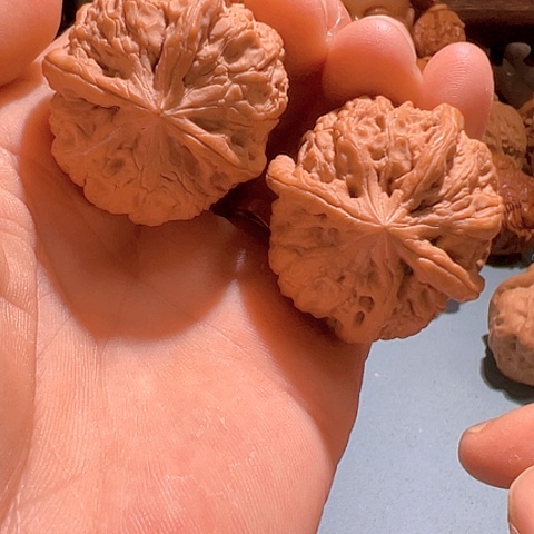 文玩核桃把件雨花石36