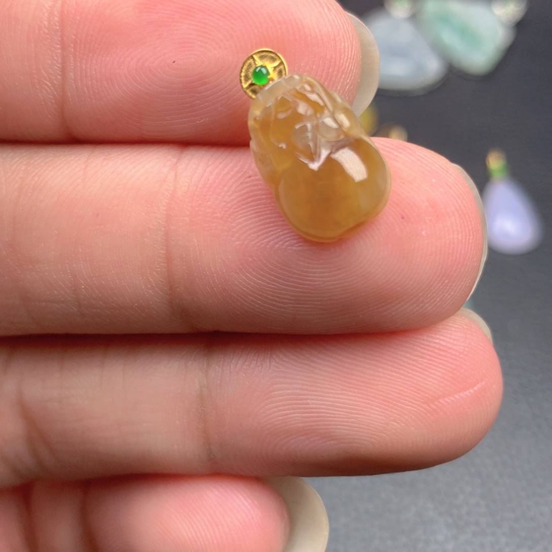 【闪购商品】翡翠18K金镶嵌颈饰翡翠