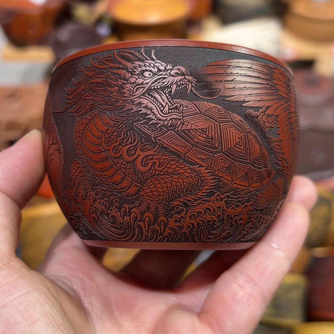 紫砂茶杯宜兴紫砂主人杯