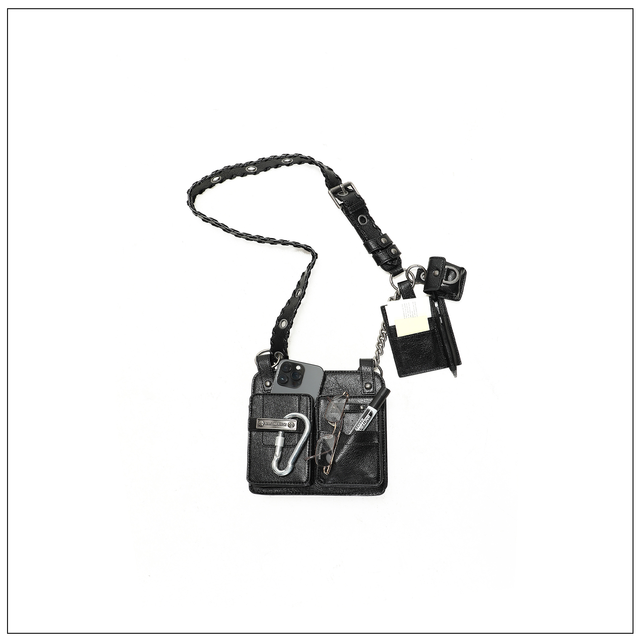 【广州】MASONPRINCE 功能型组合式便携金属扣运动工作包/斜挎包