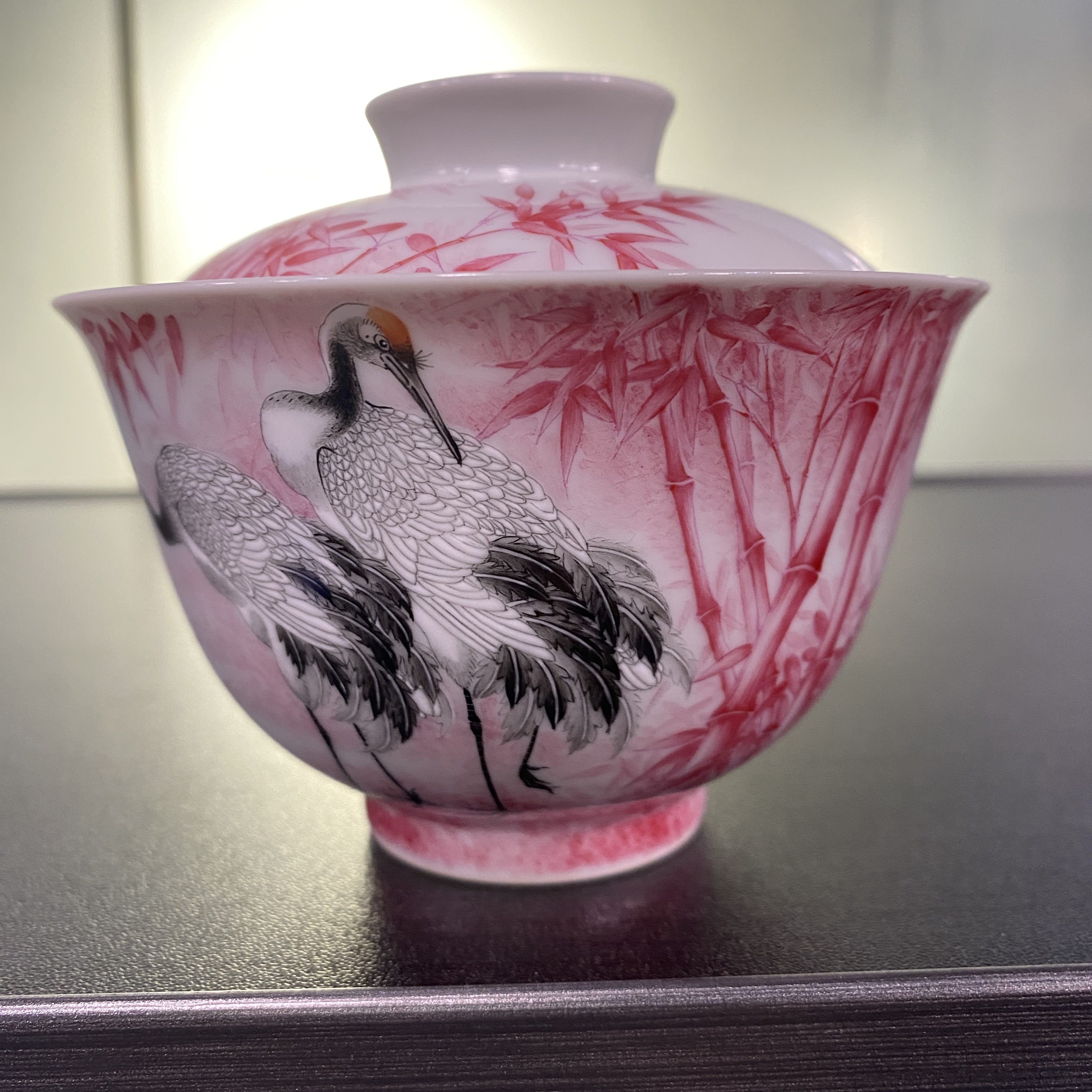 宝石红十八学士盖碗