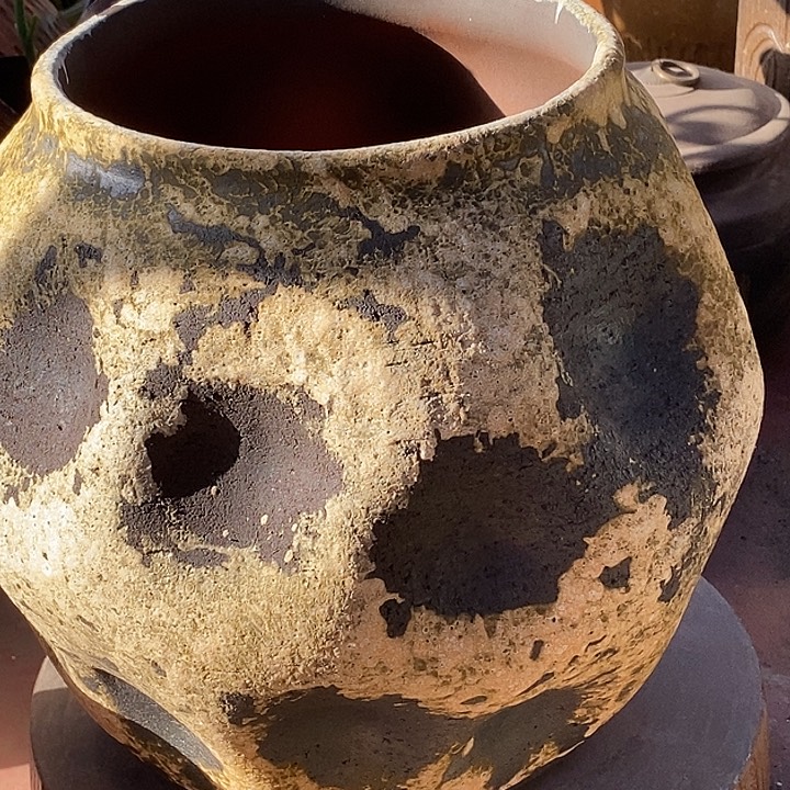 紫砂花盆口18高度25手工