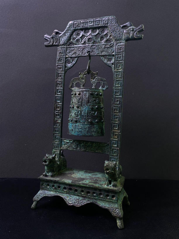 非遗仿古青铜器【龙虎挂钟】工艺品/礼品/摆件