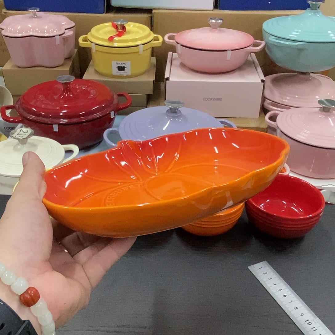 陶瓷橙色南瓜盘子
