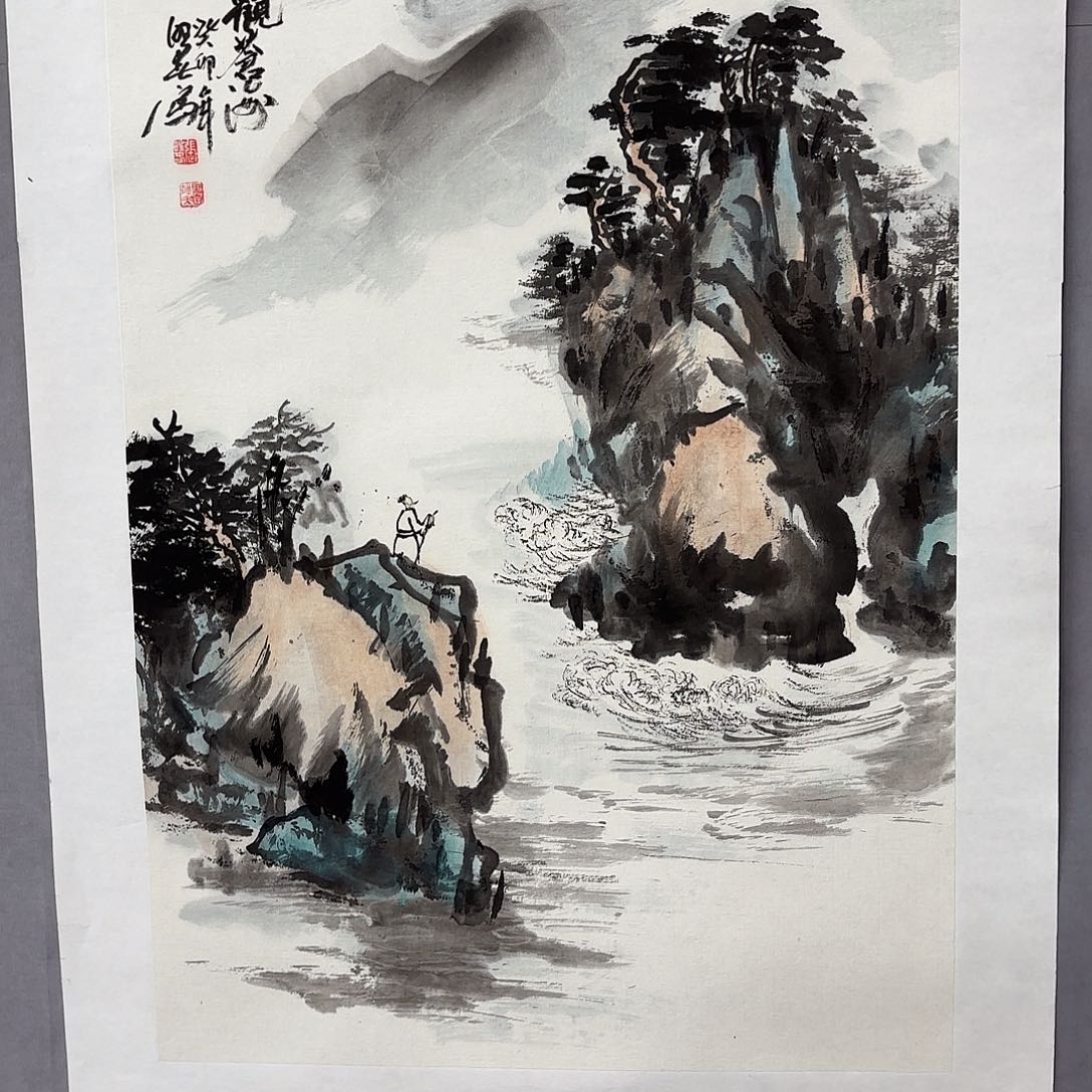 国画艺术家真人手绘