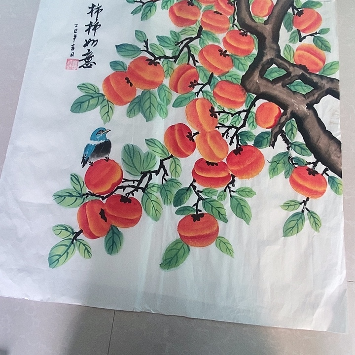 国画四尺斗方手绘作品
